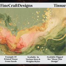 Coral & Sage Alkohol-Tinte + Gold EA3L Decoupage