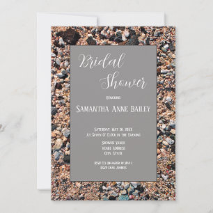 Coral Sand & Muscheln, Modern Beach, Bridal Einladung