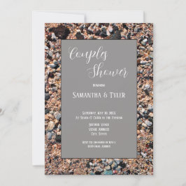 Coral Sand & Muscheln, moderner Strand, Dusche Einladung
