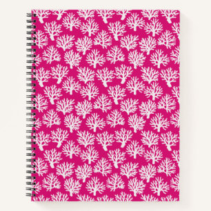 Coral Scribbles Vibranntrosa Notizbuch