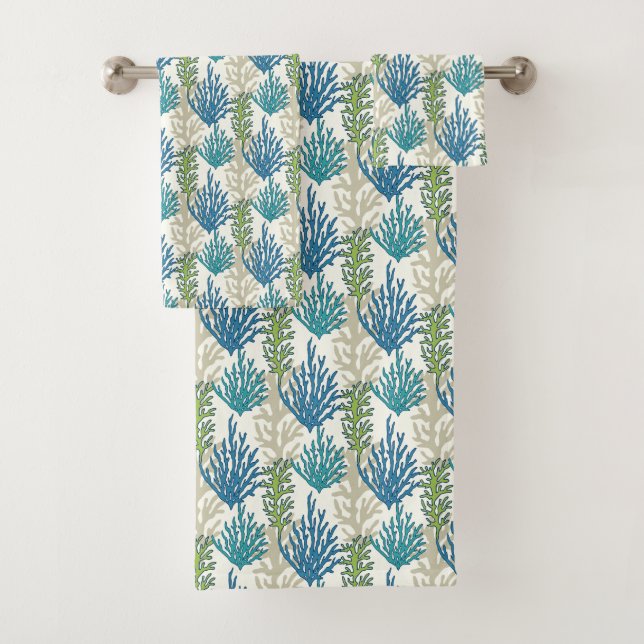 Coral Seaweed Pattern Handtuch Set (Insitu)