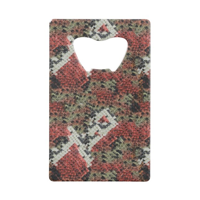 Coral Snake Skin Geldkarten Flaschenöffner (Vorderseite)