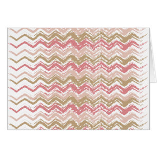Coral Spice Scribble ZigZag Chevron Motif