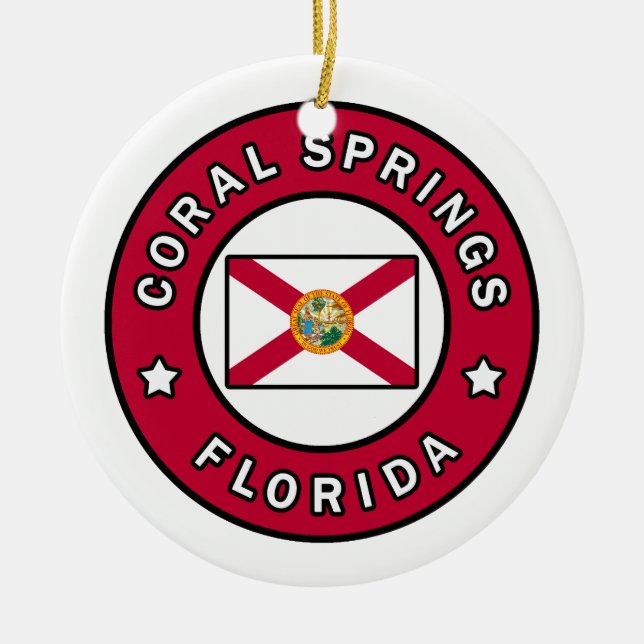 Coral Springs Florida Keramik Ornament (Vorne)