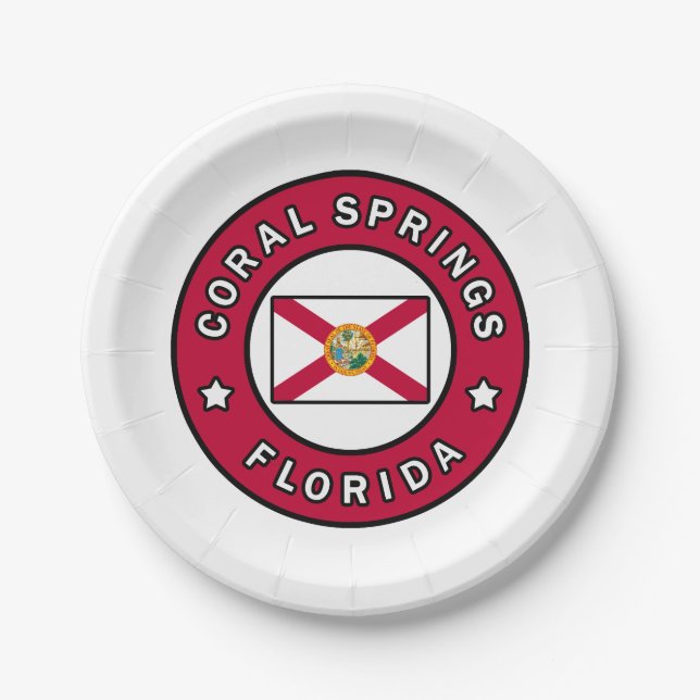 Coral Springs Florida Pappteller (Vorderseite)