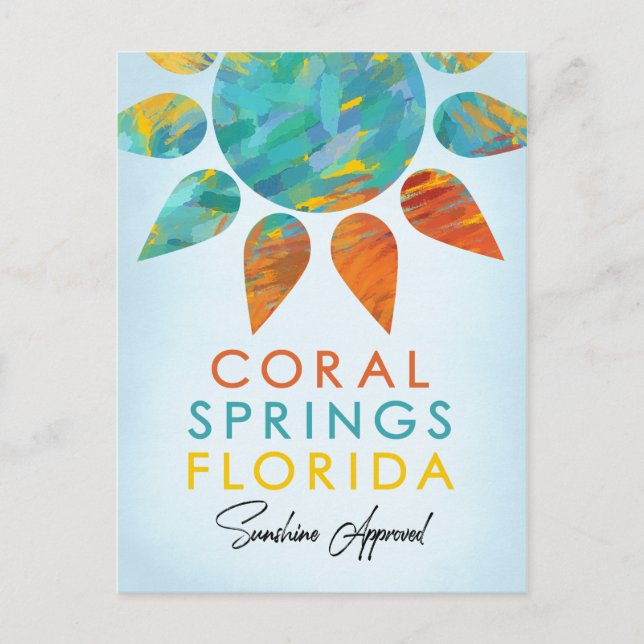 Coral Springs Florida Sunshine Postkarte (Vorderseite)