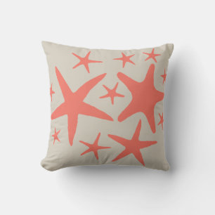 Coral Starfish Coastal Beach Coussin