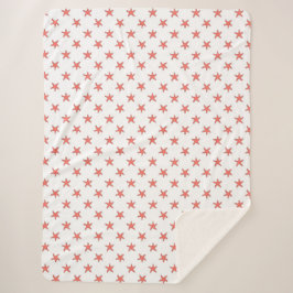 Coral Starfish Muster Sherpadecke