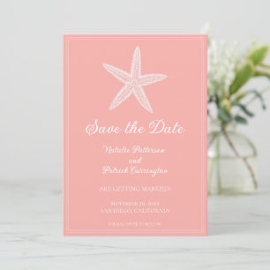 Coral Starfish Save the Date einladen Einladung