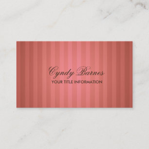 Coral Stripe Business Card Visitenkarte