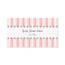 Coral Stripe Visitenkartenstreifen