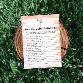 Coral Striped Flamingo, der Vater das beste Spiel  Einladung