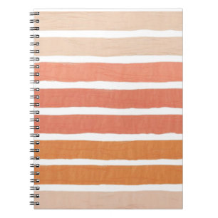 Coral Stripes Orange Streifen Notizblock