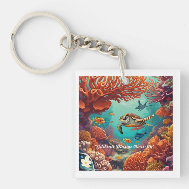 "Coral Symphony" Schlüsselanhänger (Vorderseite)