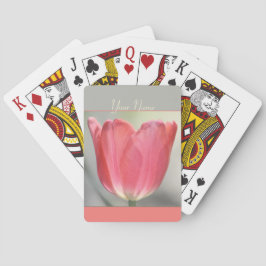 Coral Tulip Flower Spielkarten