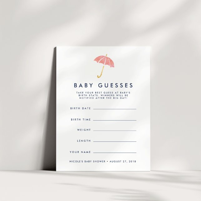 Coral Umbrella Baby Shooting Game Einladung (Von Creator hochgeladen)