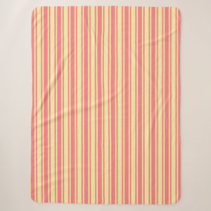 Coral und gelbe Streifen Sherpadecke