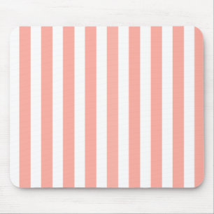 Coral und weiße Streifen aus Süßigkeiten Mousepad