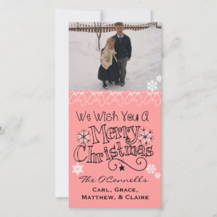Coral vous souhaite un joyeux Carte photo de Noël