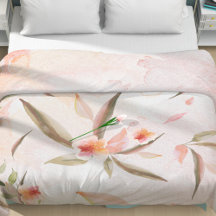 Coral Watercolor Wash Gentle Fallende Blume Petals