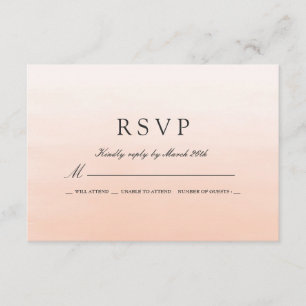 Coral Watercolor Wedding Réponse RSVP