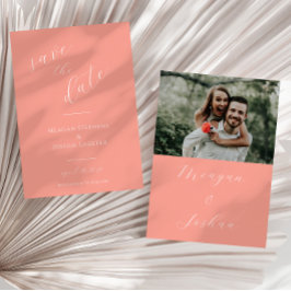 Coral Wedding Foto Save The Date