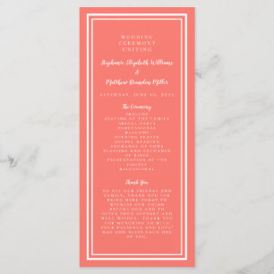Coral Wedding Service Zeremonie Minimalistisch Sim Programm