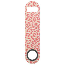 Coral White Leopard Print Speed Flaschenöffner
