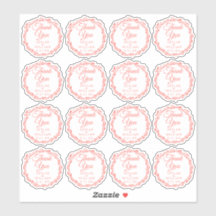 Coral Woodsy Wedding Vielen Dank Contour Vinyl
