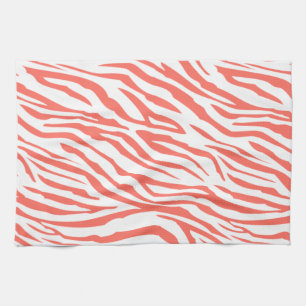 Coral Zebra Muster Geschirrtuch