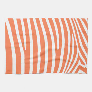 Coral Zebra Stripes Handtuch
