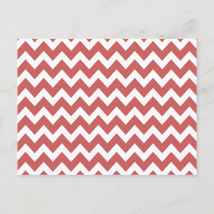 Coral Zigzag Zickzack Streifen Postkarte