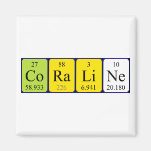 Coraline Periodensystem-Namenmagnet Magnet