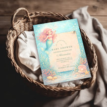 Corallight Mermaid Keepsake Baby Shower