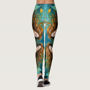 "Coralyn" - Wunderschöne mystische Meerjungfrau Leggings