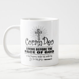 "Coram Deo" 20 oz JUMBO Tasse (schwarz)