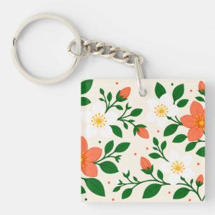 Coraux élégants et fleurs blanches avec feuillage