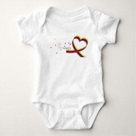 Corazón de Venezuela con Estrellas – Diseño Tierno Baby Strampler
