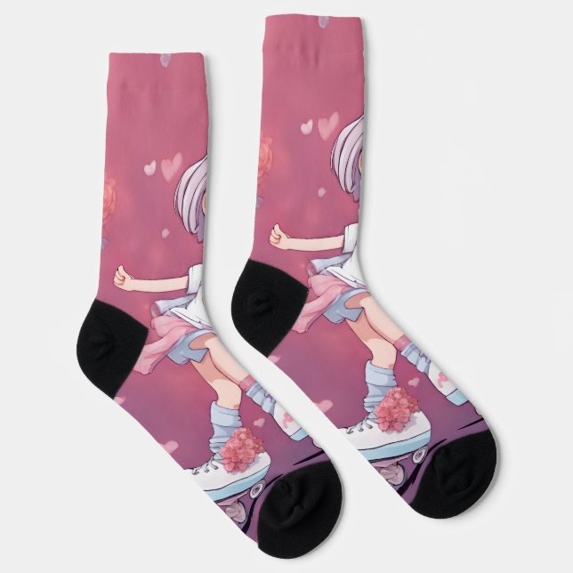 corazones pattern socken (Rechts)
