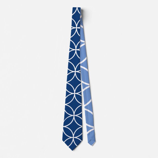 Corbata con círculos entrelazados y fondo Personal Krawatte (Vorderseite)