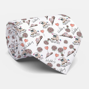 Corbata de Boda con  pájaros de novios Krawatte