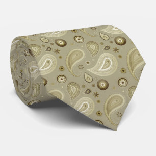 Corbata elegante beige con marrón krawatte