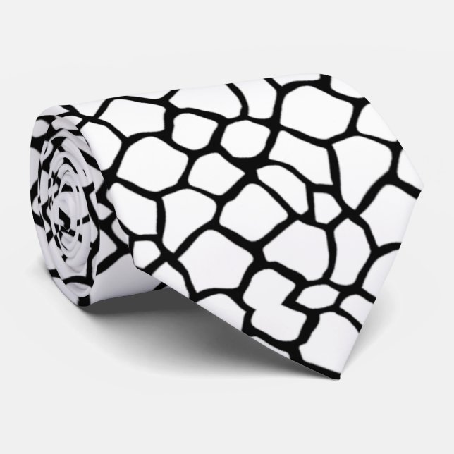 Corbata en blanco y negro krawatte (Gerollt)