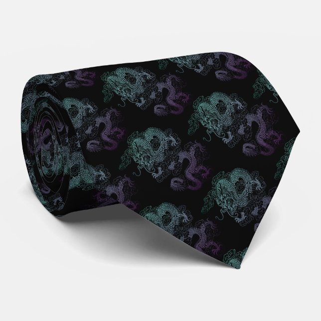 Corbata estilo asiático en multicolor krawatte (Gerollt)