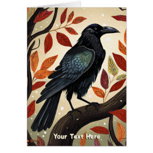 Corbeau coloré perché dans un arbre