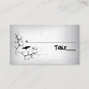 Corbeau et crâne Carte d'escorte mariage gothique