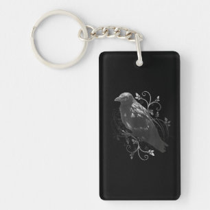 Corbeau noir avec des Feuilles en fibre Odin Vikin