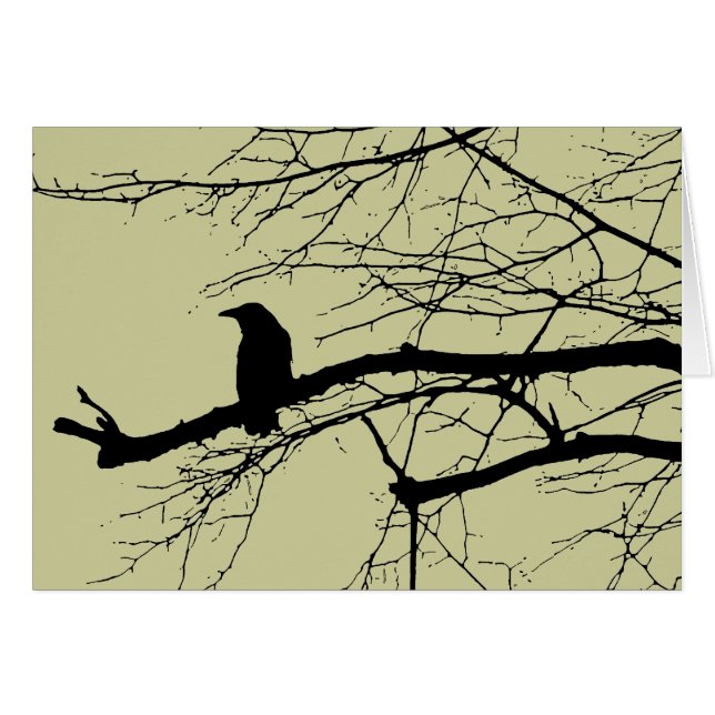 Corbeau sur l'arbre (Devant horizontal)