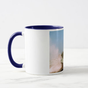 Corbiere Lighthouse in einem Wintersturm Tasse
