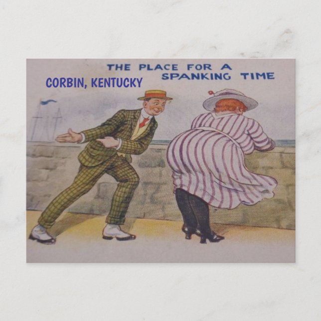 CORBIN KENTUCKY LUSTIGE POSTKARTE (Vorderseite)